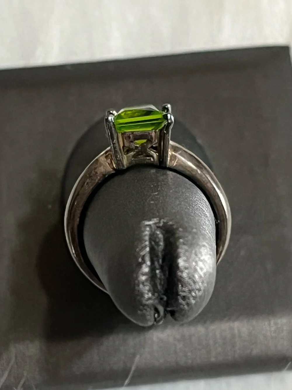 Peridot Sterling Solitaire Ring